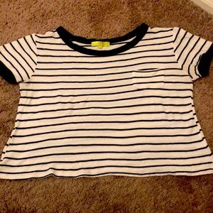 Black and white crop top